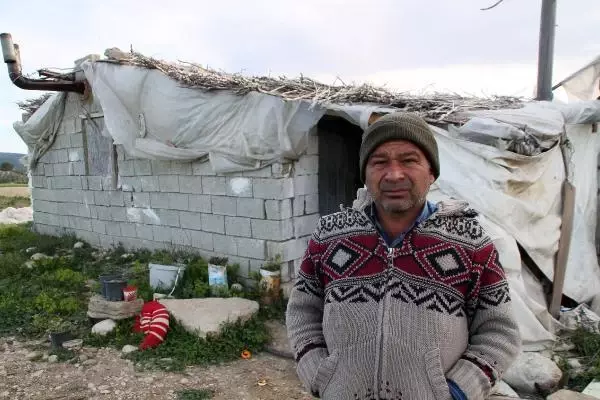 ANTALYA Felçli kadın ağıldan bozma barakada yaşamaya çalışıyor