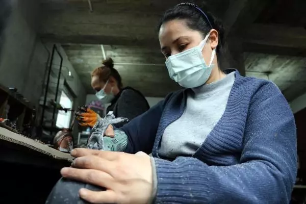 Kömürlükte madenci bibloları yapıyorlar