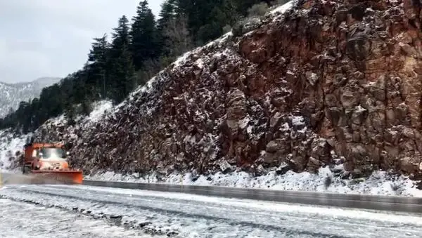 Konya yolunda kar yağışı Konya yolunda kar yağışı