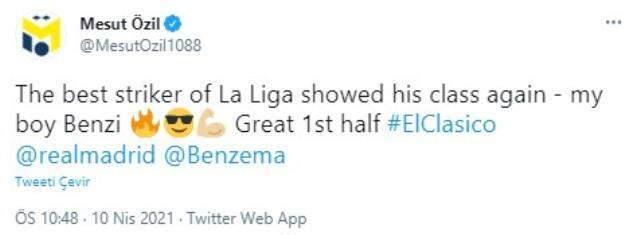 Mesut'un Benzema paylaşımını, F.Bahçeli taraftarlar çok farklı yorumladı: Fener'e geliyor Mesut'un Benzema paylaşımını, F.Bahçeli taraftarlar çok farklı yorumladı: Fener'e geliyor