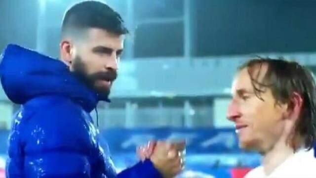 The speeches at El Clasico were reflected live!  Modric officially took Pique to ti