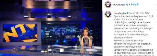 Famous announcer Tuğba Dural left NTV