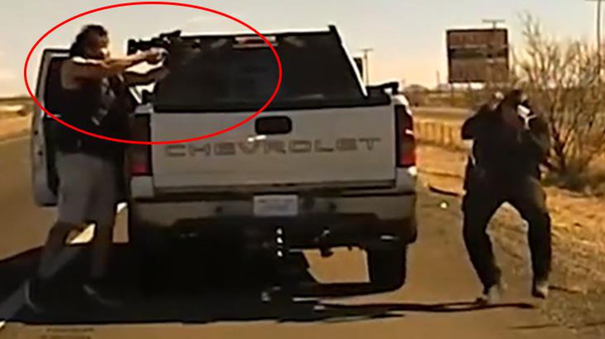 ABD'yi karıştıran olayın görüntüleri servis edildi! Suç makinesi, polisi otomatik tüfekle böyle öldürdü
