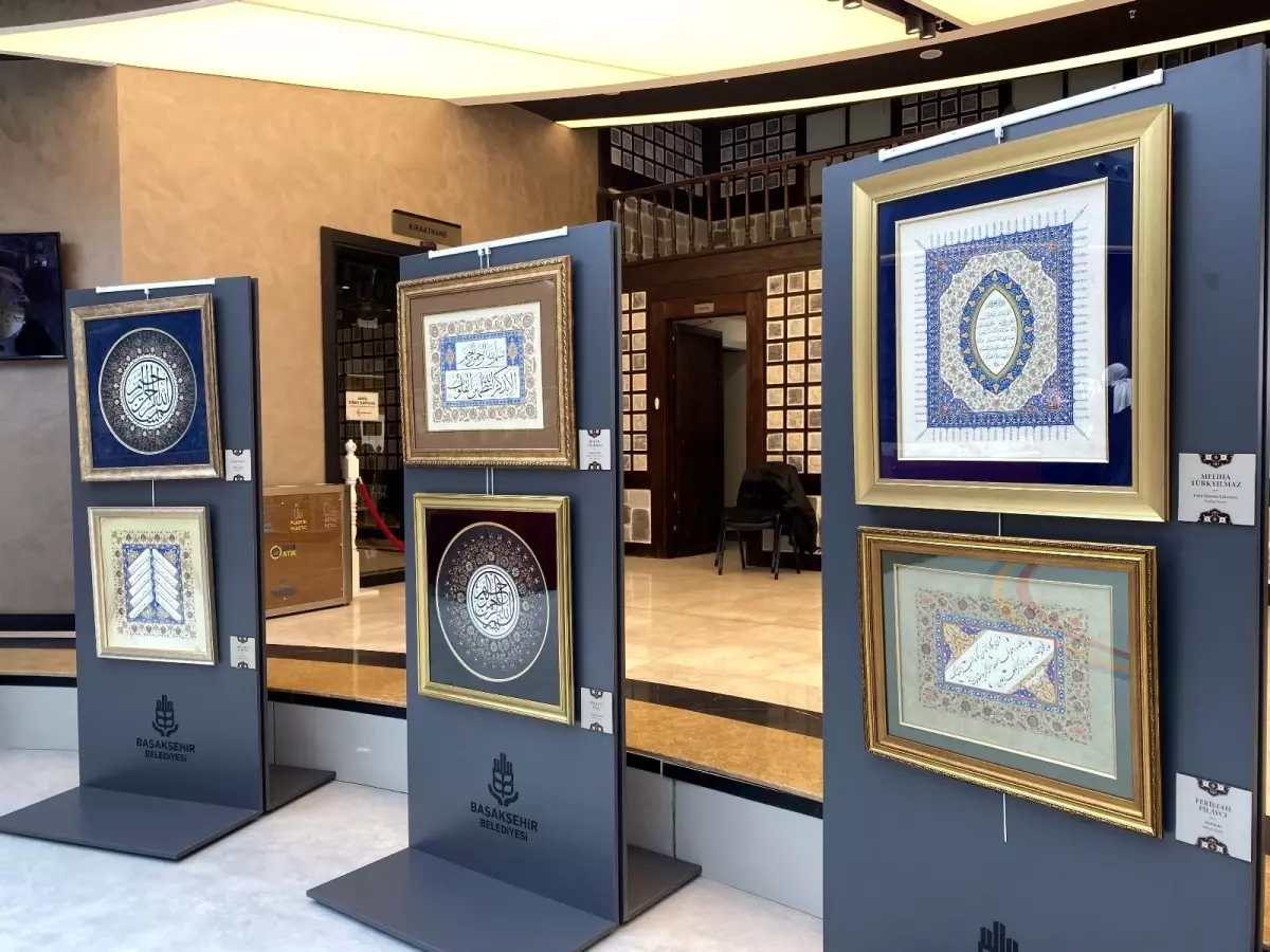 Başakşehirli kadın sanatçılardan altın değerinde tezhip sergisi