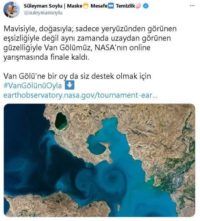 NASA yarışmasında Van Gölü için nasıl oy kullanılır? Fotoğraf yarışmasında Van Gölü'ne nasıl oy verilir? NASA yarışmasında Van Gölü için nasıl oy kullanılır? Fotoğraf yarışmasında Van Gölü'ne nasıl oy verilir?