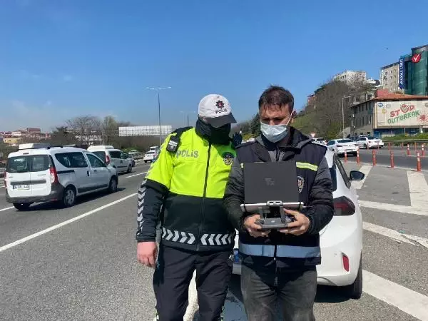 BEYKOZ TEM'DE DRONE DESTEKLİ TRAFİK DENETİMİ BEYKOZ TEM'DE DRONE DESTEKLİ TRAFİK DENETİMİ