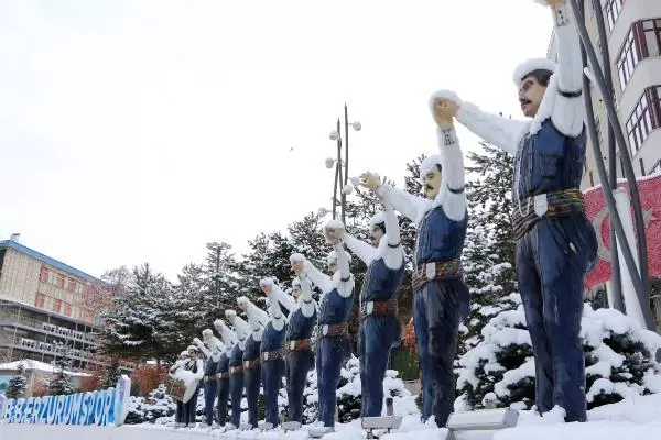 Erzurum'a nisan karı Erzurum'a nisan karı