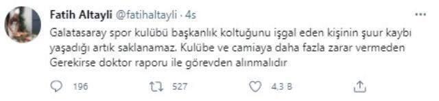 Very harsh words from Fatih Altaylı to Mustafa Cengiz: If necessary, he should be dismissed with a doctor's report.