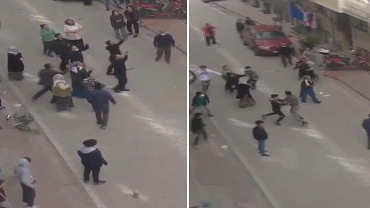 İki aile arasındaki tartışma meydan savaşına döndü! Baltalı, sopalı kavga kamerada