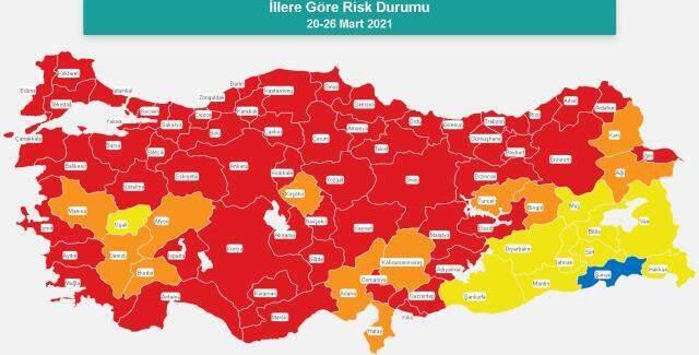 İl il koronavirüs vaka sayıları kaçtır? 3-9 Nisan İl il koronavirüs risk haritası ve vaka sayıları açıklandı mı?