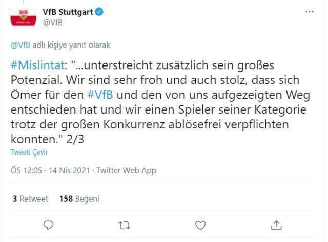 Ömer Faruk'la sözleşme imzalayan Stuttgart'tan ilk açıklama: 'Böylesi oyuncuyu bedavaya aldık, bizi seçtiği için gururluyuz'