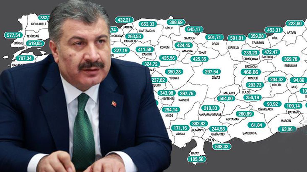 Sağlık Bakanı Koca, haftalık vaka sayısında en çok artış gösteren 5 ili paylaştı