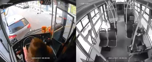 Telefona bakarken kaza yaptı, işine son verildi...Kaza anı kameralara yansıdı Telefona bakarken kaza yaptı, işine son verildi...Kaza anı kameralara yansıdı