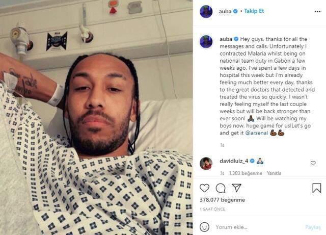 Pierre Emerick Aubameyang got malaria