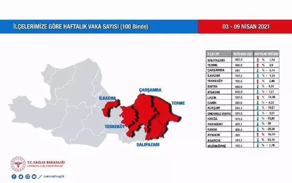 Samsun Sağlık Müdürü: Mavi renge ulaşma şansına sahibiz