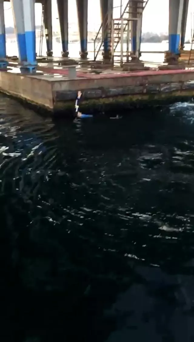 Denize atlayan şahsı yolcu teknesi kaptanı kurtardı.. O anlar kameraya yansıdı Denize atlayan şahsı yolcu teknesi kaptanı kurtardı.. O anlar kameraya yansıdı