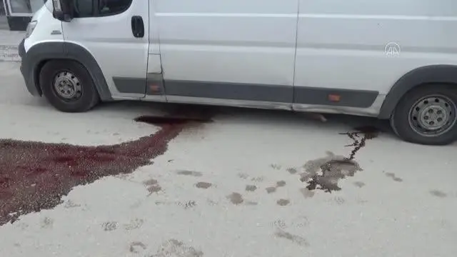 AFYONKARAHİSAR - Park halindeki kamyonetten sızan kan panik yarattı AFYONKARAHİSAR - Park halindeki kamyonetten sızan kan panik yarattı