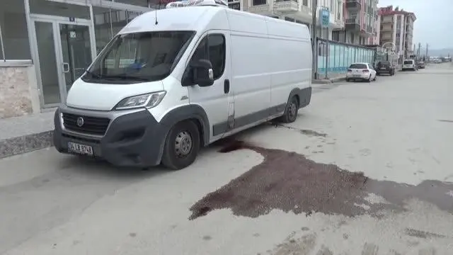 AFYONKARAHİSAR - Park halindeki kamyonetten sızan kan panik yarattı AFYONKARAHİSAR - Park halindeki kamyonetten sızan kan panik yarattı