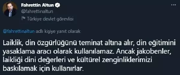 Altun'dan, KKTC Anayasa Mahkemesi'nin Kur-an kursu kararına tepki Altun'dan, KKTC Anayasa Mahkemesi'nin Kur-an kursu kararına tepki