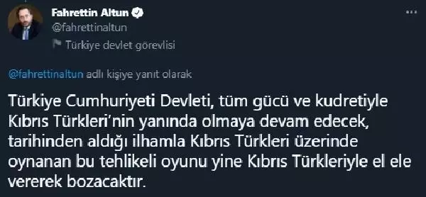 Altun'dan, KKTC Anayasa Mahkemesi'nin Kur-an kursu kararına tepki Altun'dan, KKTC Anayasa Mahkemesi'nin Kur-an kursu kararına tepki