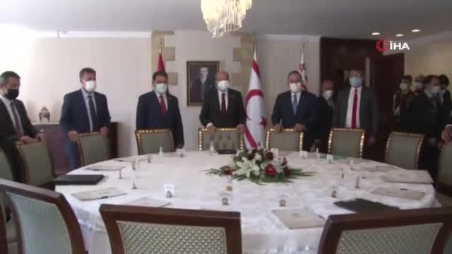 bakan cavusoglu kktc de siyasi parti liderler 14071277 o