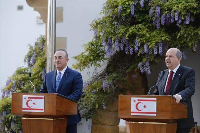 Çavuşoğlu'nun Yunan bakana yanıtına KKTC Cumhurbaşkanı Tatar'dan destek: 'Bravo sayın bakanımız' dedik Çavuşoğlu'nun Yunan bakana yanıtına KKTC Cumhurbaşkanı Tatar'dan destek: 'Bravo sayın bakanımız' dedik