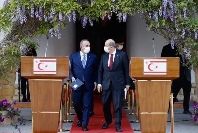Çavuşoğlu'nun Yunan bakana yanıtına KKTC Cumhurbaşkanı Tatar'dan destek: 'Bravo sayın bakanımız' dedik Çavuşoğlu'nun Yunan bakana yanıtına KKTC Cumhurbaşkanı Tatar'dan destek: 'Bravo sayın bakanımız' dedik