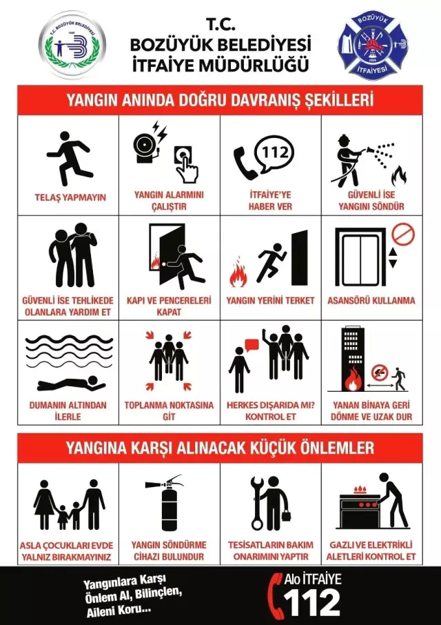 Son dakika haber! İtfaiye müdürlüğünden bilgilendirme broşürü