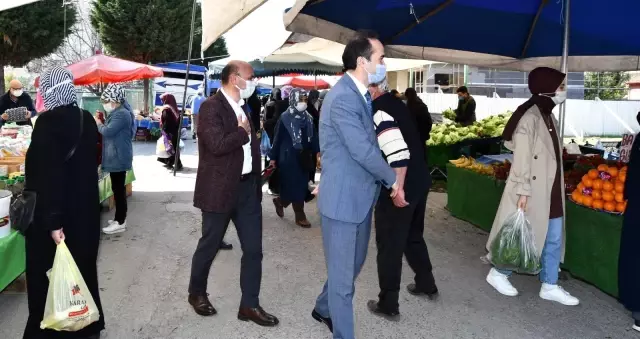 Kaymakam ve başkandan pazarda denetim