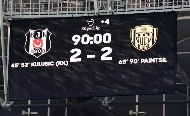 Süper Lig: Beşiktaş: 2 - MKE Ankaragücü: 2 (Maç sonucu) Süper Lig: Beşiktaş: 2 - MKE Ankaragücü: 2 (Maç sonucu)