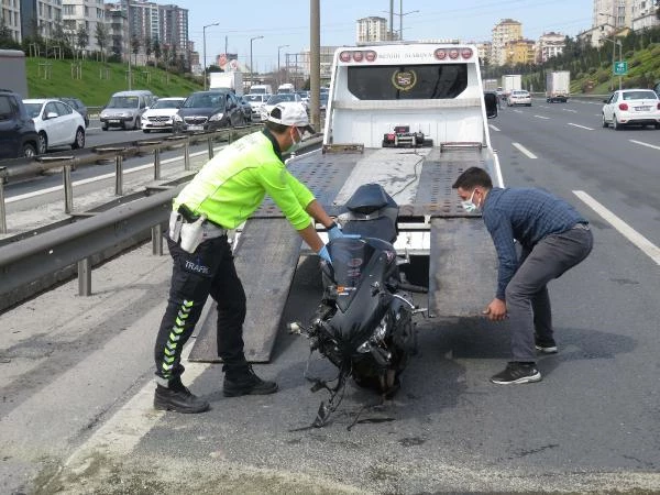 TEM'de feci motosiklet kazası…Metrelerce sürüklenen sürücü hayatını kaybetti