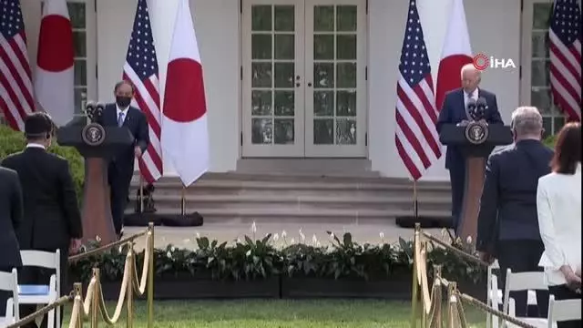 ABD Başkanı Joe Biden ve Japonya Başbakanı Yoshihide Suga bugün Beyaz Saray'da bir araya geldi ABD Başkanı Joe Biden ve Japonya Başbakanı Yoshihide Suga bugün Beyaz Saray'da bir araya geldi