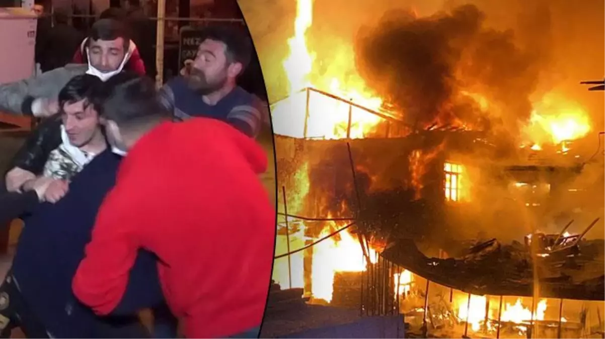 Dükkanları cayır cayır yanan baba-oğul bir de darp şoku yaşadı! Acıları ikiye katlandı