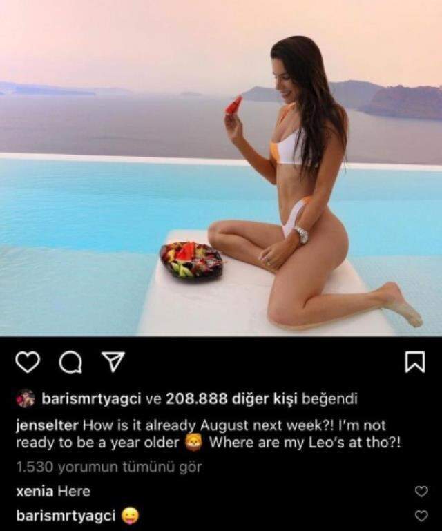 Nisa Bölükbaşı bunları görmesin! Barış Murat Yağcı, model Jen Selter'e öpücük dolu yorumlar yağdırdı
