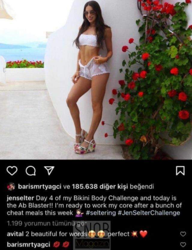 Nisa Bölükbaşı bunları görmesin! Barış Murat Yağcı, model Jen Selter'e öpücük dolu yorumlar yağdırdı