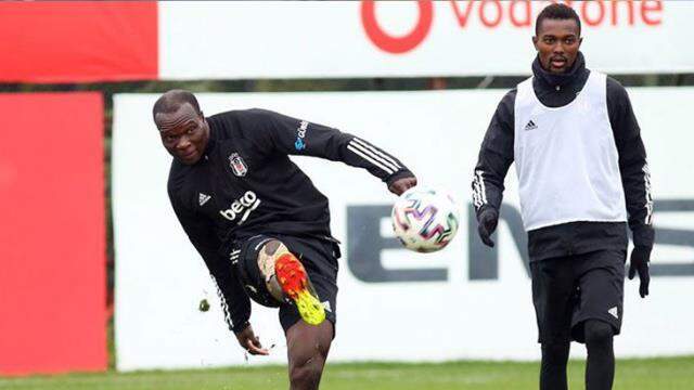Topla çalışmalara başlayan Aboubakar, golleri ve attığı çalımlarla idmana damgasını vurdu