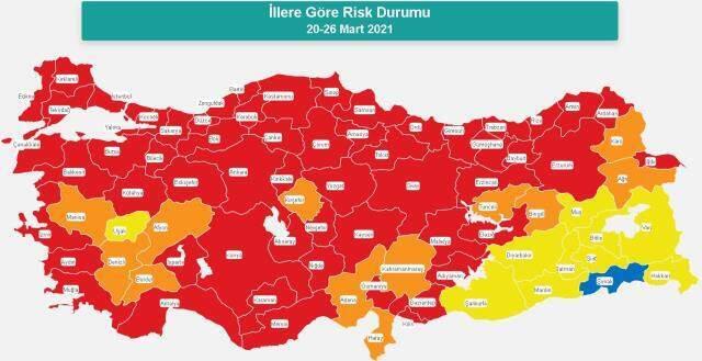 İl il koronavirüs vaka sayıları kaçtır? 10-16 Nisan İl il koronavirüs risk haritası ve haftalık vaka sayıları açıklandı mı?