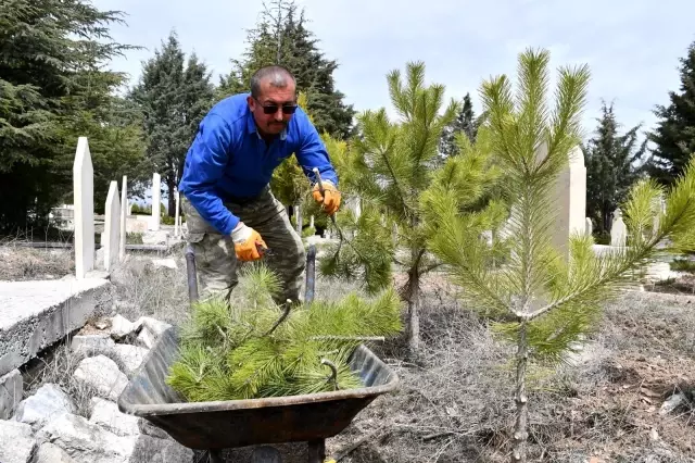 İscehisar'da mezarlıklarda temizlik yapıldı İscehisar'da mezarlıklarda temizlik yapıldı