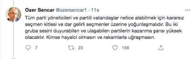 'Kimse hayal kurmasın' diyen ünlü anketçi: Kararsız ve dar gelirli seçmene sesini duyuran seçimi kazanır 'Kimse hayal kurmasın' diyen ünlü anketçi: Kararsız ve dar gelirli seçmene sesini duyuran seçimi kazanır