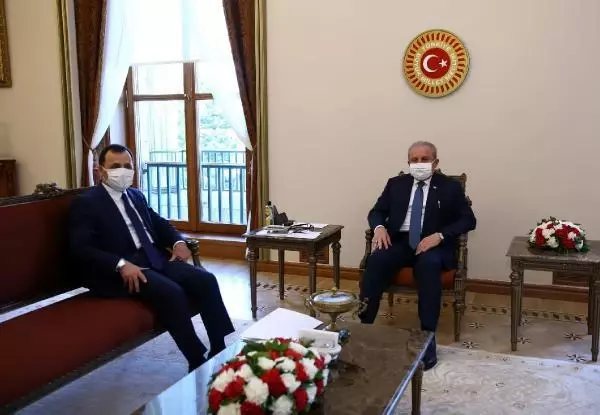 TBMM Başkanı Şentop, Anayasa Mahkemesi Başkanı Arslan'ı kabul etti TBMM Başkanı Şentop, Anayasa Mahkemesi Başkanı Arslan'ı kabul etti