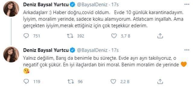 Teşkilat dizisinin başrolü Deniz Baysal Yurtcu, koronavirüse yakalandı