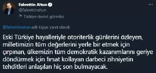 Altun: Özlediğiniz o günleri çok beklersiniz Altun: Özlediğiniz o günleri çok beklersiniz