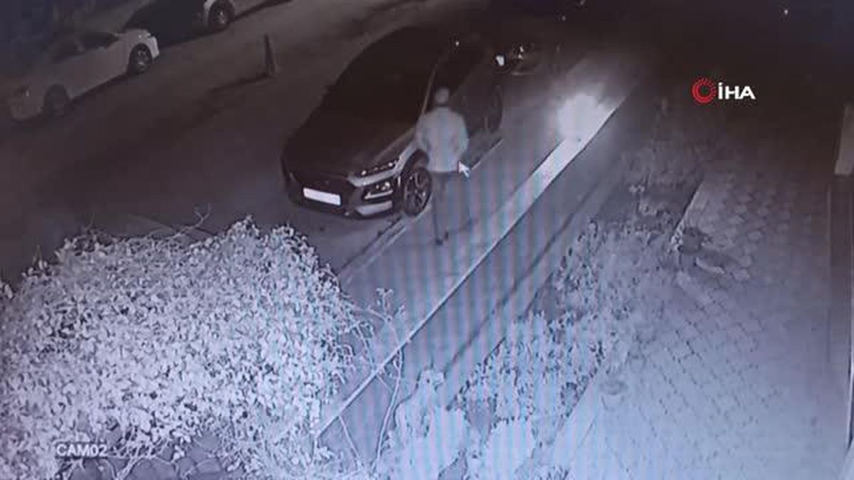 Bursa'da saniyeler içinde aracı böyle çaldı