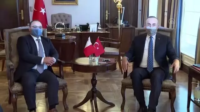 Dışişleri Bakanı Çavuşoğlu, Malta Maliye ve İstihdam Bakanı Clyde ??Caruana ile bir araya geldi Dışişleri Bakanı Çavuşoğlu, Malta Maliye ve İstihdam Bakanı Clyde ??Caruana ile bir araya geldi