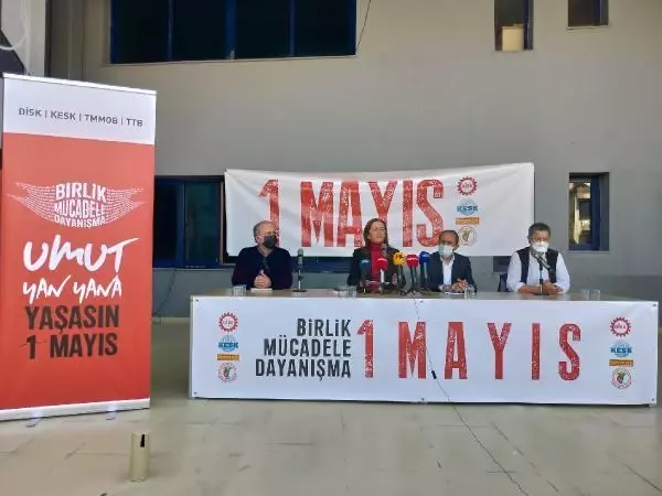 DİSK, KESK, TMMOB VE TTB'DEN 1 MAYIS PROGRAMI AÇIKLAMASI DİSK, KESK, TMMOB VE TTB'DEN 1 MAYIS PROGRAMI AÇIKLAMASI