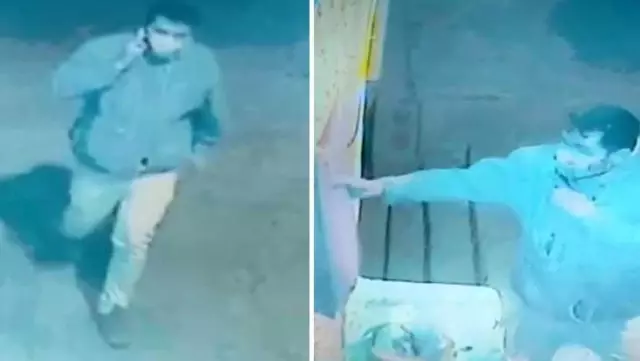 Kimliği belirsiz bir kişinin Türk bayrağına yaptığı çirkin saldırı kamerada Kimliği belirsiz bir kişinin Türk bayrağına yaptığı çirkin saldırı kamerada