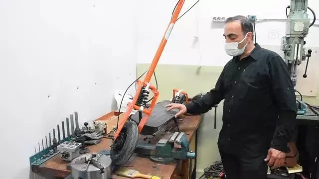 Meslek lisesinde üretilen elektrikli scooter için siparişler gelmeye başladı Meslek lisesinde üretilen elektrikli scooter için siparişler gelmeye başladı