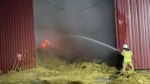Saman deposunda yangın Saman deposunda yangın