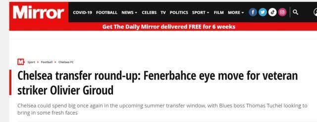 Mirror, one of the most important newspapers in England, claimed that Giroud agreed with Fenerbahçe