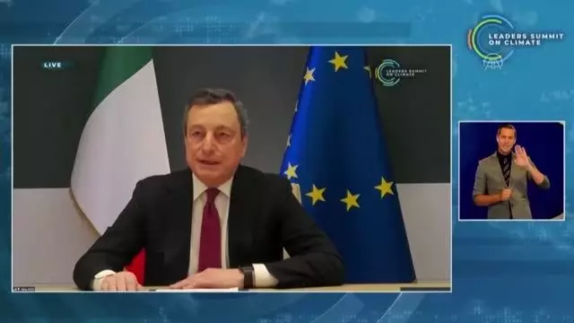 İtalya Başbakanı Draghi'den, İklim Zirvesi'nde küresel ısınmada rotayı tersine çevirme çağrısı İtalya Başbakanı Draghi'den, İklim Zirvesi'nde küresel ısınmada rotayı tersine çevirme çağrısı